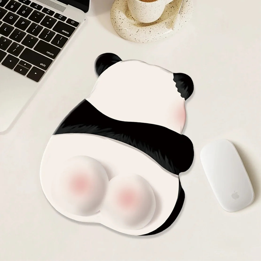 Cute Panda Mouse Pad 2024 New Wrist Pad Girl New Anti Slip Comfortable Desktop Computer Laptop Office Mouse Gaming Accessories