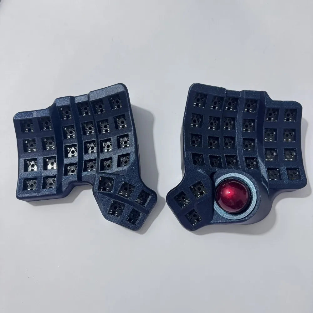 Charybdis Split Keyboard Kit 4x6 Custom Wired/Wireless Hotswap Mechanical Keyboard with Plam Rest/stand/Trackball Game Accessory