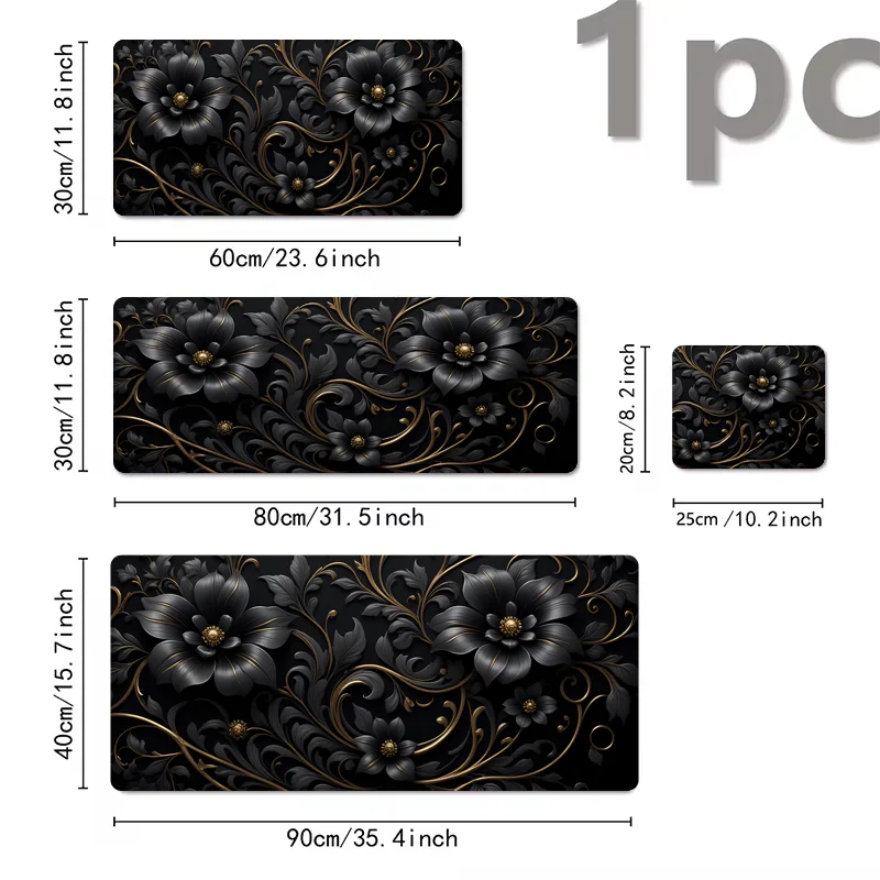 Beautiful Floral Pads Large Gaming Mouse Pad with Non-slip Rubber Base Precise Seam Design Washable and Durable for Office Use