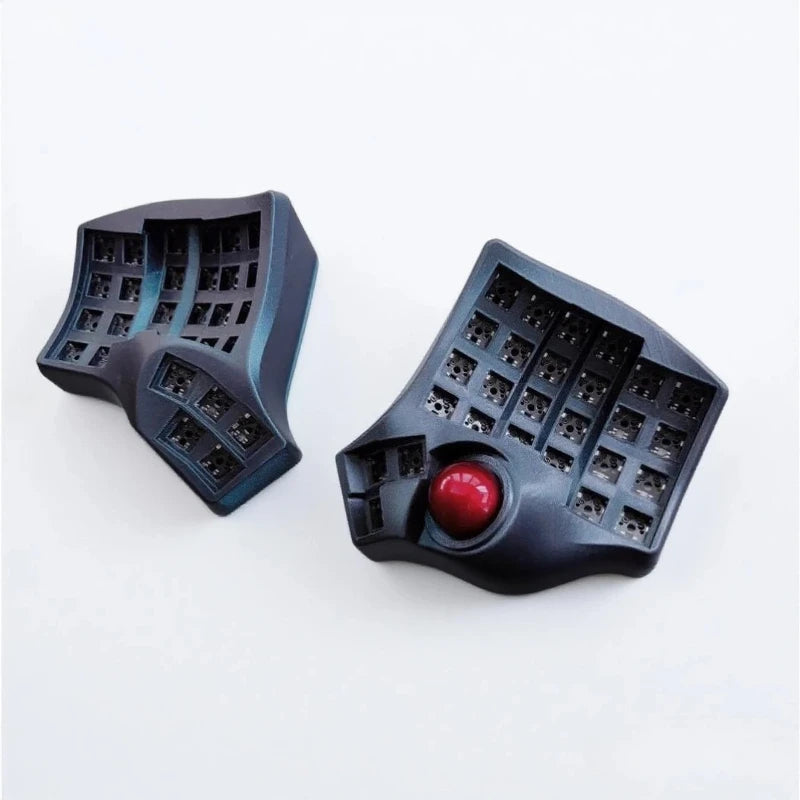 Charybdis Split Keyboard Kit 4x6 Custom Wired/Wireless Hotswap Mechanical Keyboard with Plam Rest/stand/Trackball Game Accessory