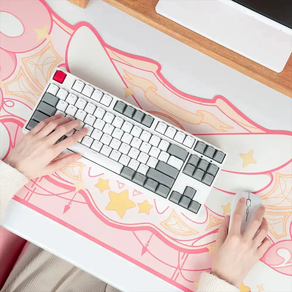 Cartoon Cute Gaming Mouse Pad Oversized Office Study Computer Keyboard Rubber Desk Mat Girls Hand Rest Wrist Pads Table Mat