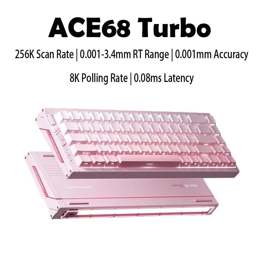 MCHOSE ACE68 Turbo Mechanical Gaming Keyboard Customized 0.001mm Rapid Trigger RGB 16K Polling Rate Low latency high precision