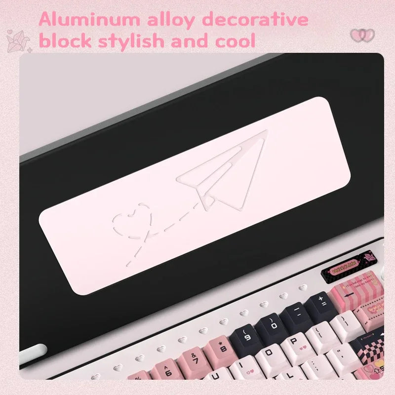RECCAZR Paper Plane66 R66 Mechanical Keyboard Kit Aluminum RGB Gasket Structure Hot Swap with Control Knob Tri-mode Keyboard