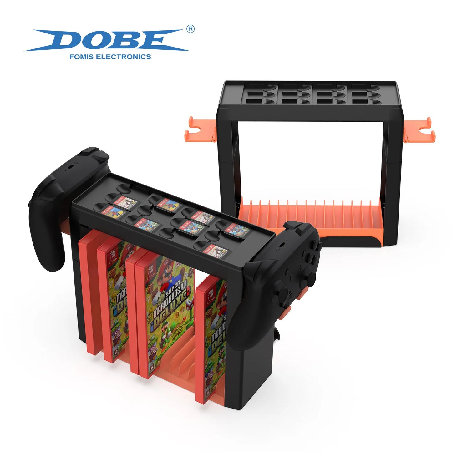 Univercial Organizer for Switch 2/OLED/Switch, Storage Stand for Game Cards/Discs/TV Dock/Console/Controller, Accessories Kit