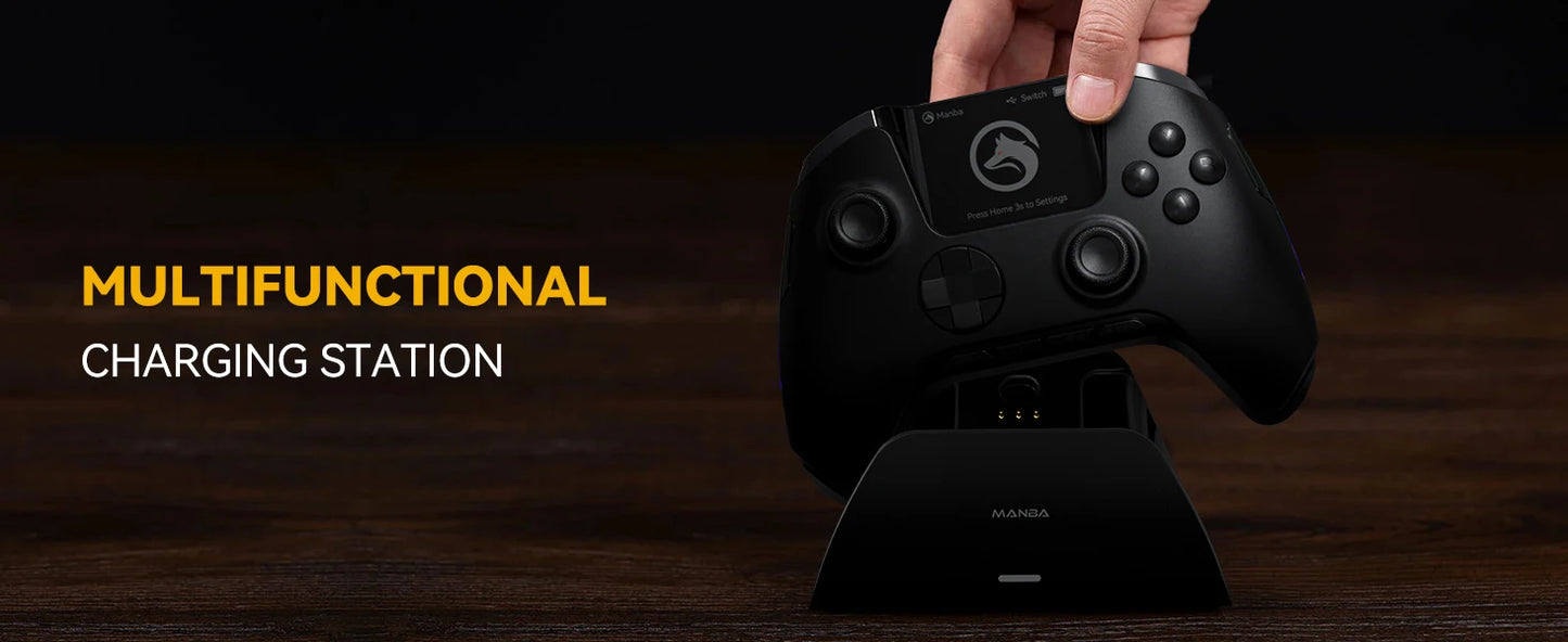 Wireless Gaming Controller Mamba One V2 for iOS/Android/Switch/PC  Hall Effect Stick RGB Light 1800mAh with Charging Dock