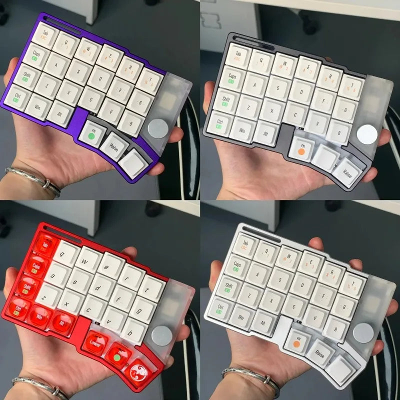 Cornix Split Keyboard with Tenting Leg Low Profile Hot Swap Wired Bluetooth CNC Corne Split Keyboard Kit Kailh Choc VIAL PreSale