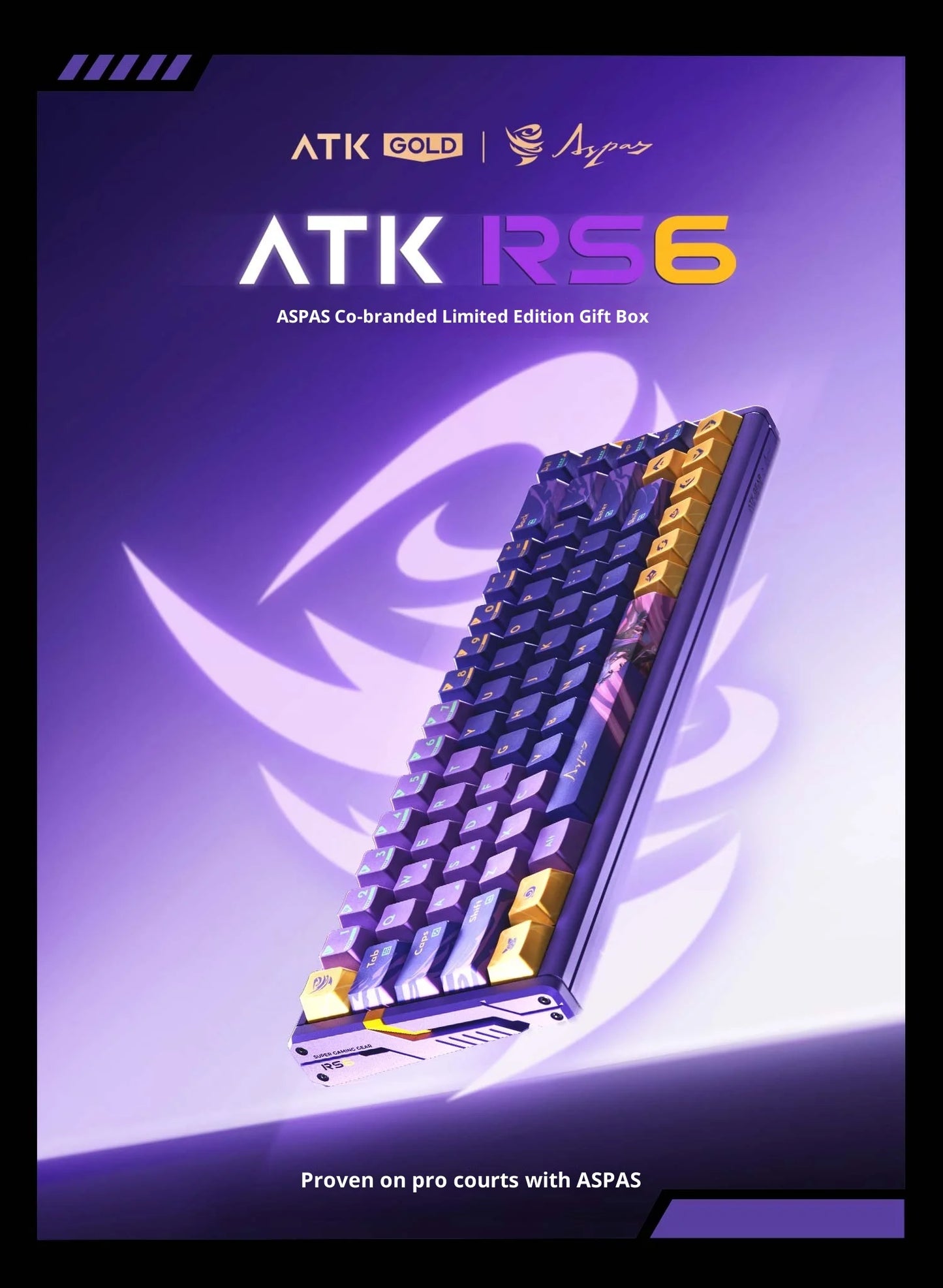 Authentic Atk Rs6 Magnetic Axis Keyboard Professional Esports Gaming Mechanical Aluminum Computer Keyboard High-End Single Mode