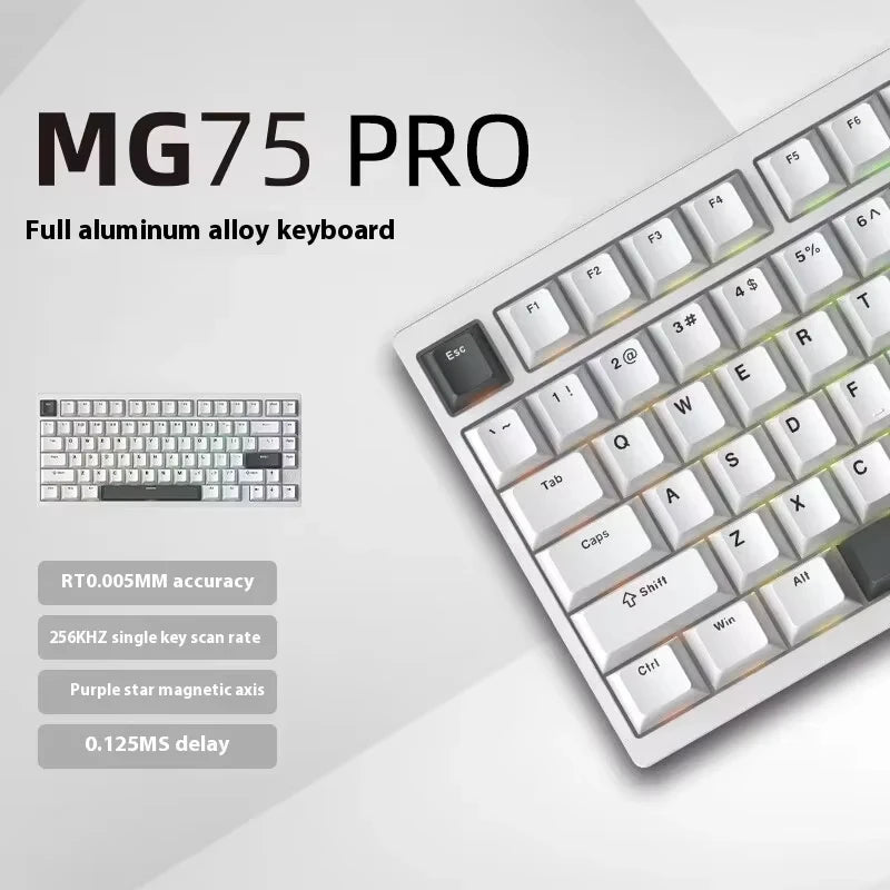 For IROK MG75 PRO/MAX Mechanical Keyboard Magnetic Switch Rgb Hot Swap Aluminum Rt0.005  Custom PC Gifts