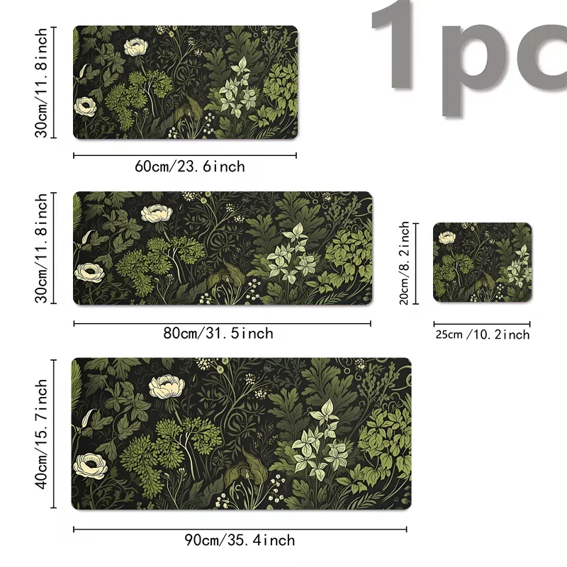 Beautiful Floral Pads Large Gaming Mouse Pad with Non-slip Rubber Base Precise Seam Design Washable and Durable for Office Use
