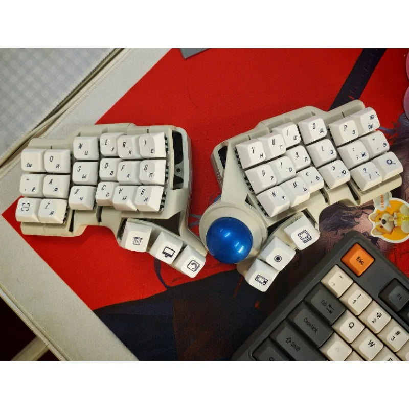 Charybdis 3X6 Split Ergonomic Keyboards with Integrated Trackball Custom ZMK Hot-swap Wireless Mechanical Keyboard for PC Gaming