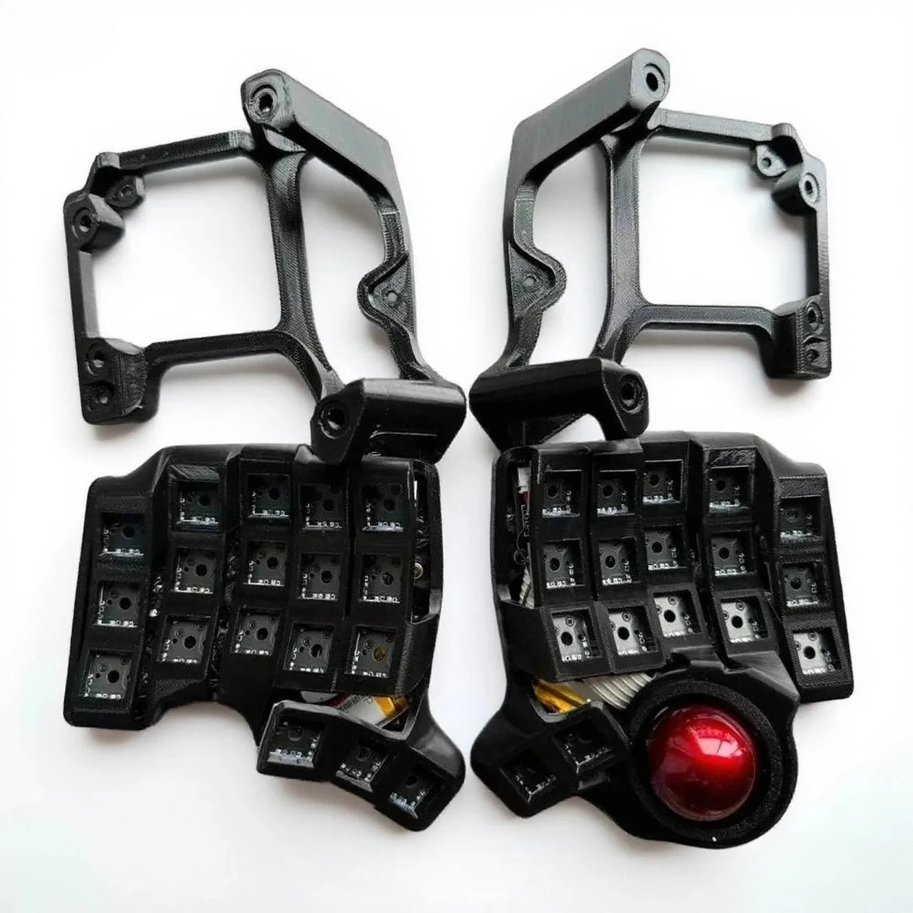 Charybdis Split Keyboard Kit 4x6 Custom Wired/Wireless Hotswap Mechanical Keyboard with Plam Rest/stand/Trackball Game Accessory