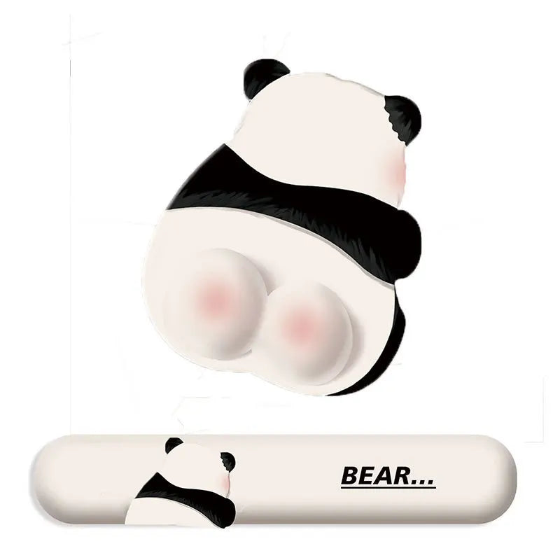 Cute Panda Mouse Pad 2024 New Wrist Pad Girl New Anti Slip Comfortable Desktop Computer Laptop Office Mouse Gaming Accessories