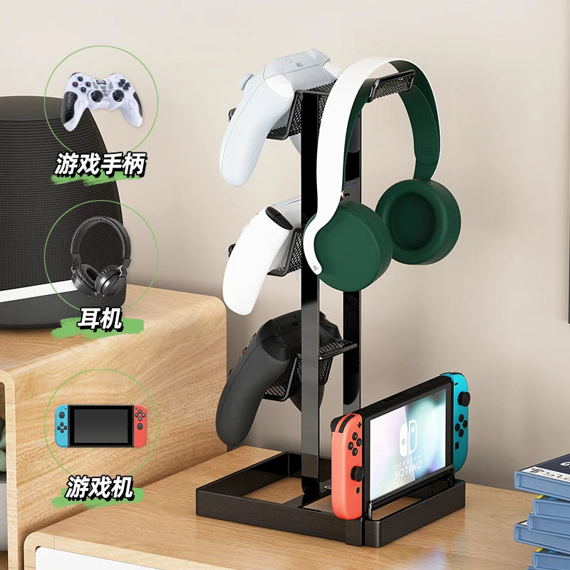 Multi-Tier Game Controller Holder Ideal Gamer Gift Controller Organizer for PlayStation 5 PS4 Xbox Headphone Desk Storage