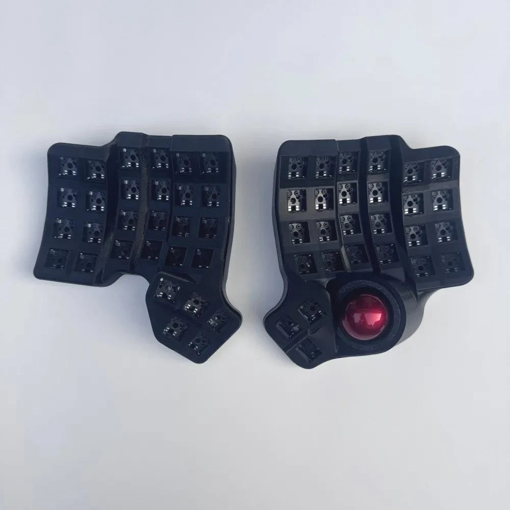 Charybdis Split Keyboard Kit 4x6 Custom Wired/Wireless Hotswap Mechanical Keyboard with Plam Rest/stand/Trackball Game Accessory