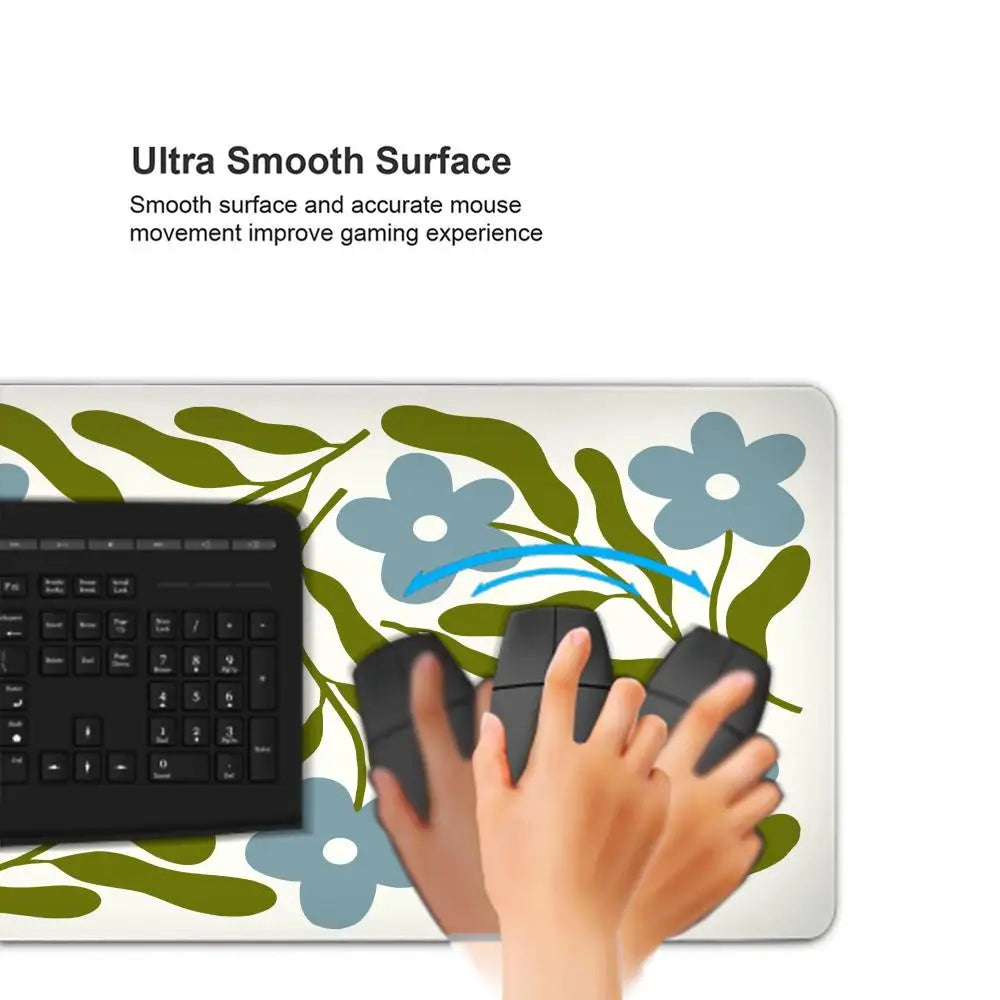Large computer mouse pad 90x40 Pink Abstract flower office desk mat Gift Game Player desktop accessories Keyboard protection pad
