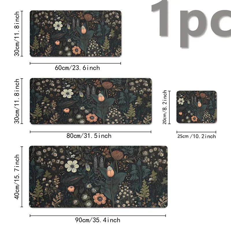 Beautiful Floral Pads Large Gaming Mouse Pad with Non-slip Rubber Base Precise Seam Design Washable and Durable for Office Use