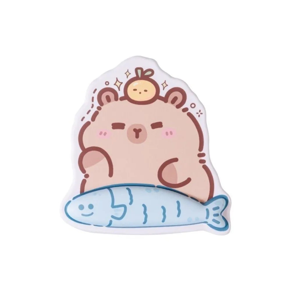 Creative Cartoon Mouse Pad Capybara Printed Comfortable Mouse Wrist Support Pad with Wrist Guard Comfort