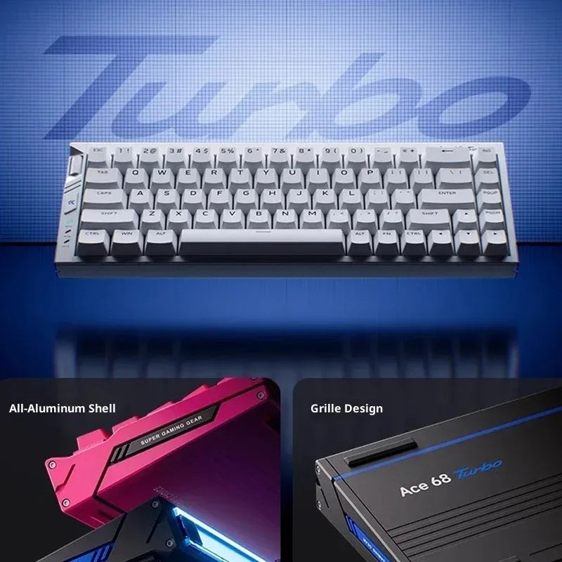 MCHOSE ACE68 Turbo Mechanical Gaming Keyboard Customized 0.001mm Rapid Trigger RGB 16K Polling Rate Low latency high precision