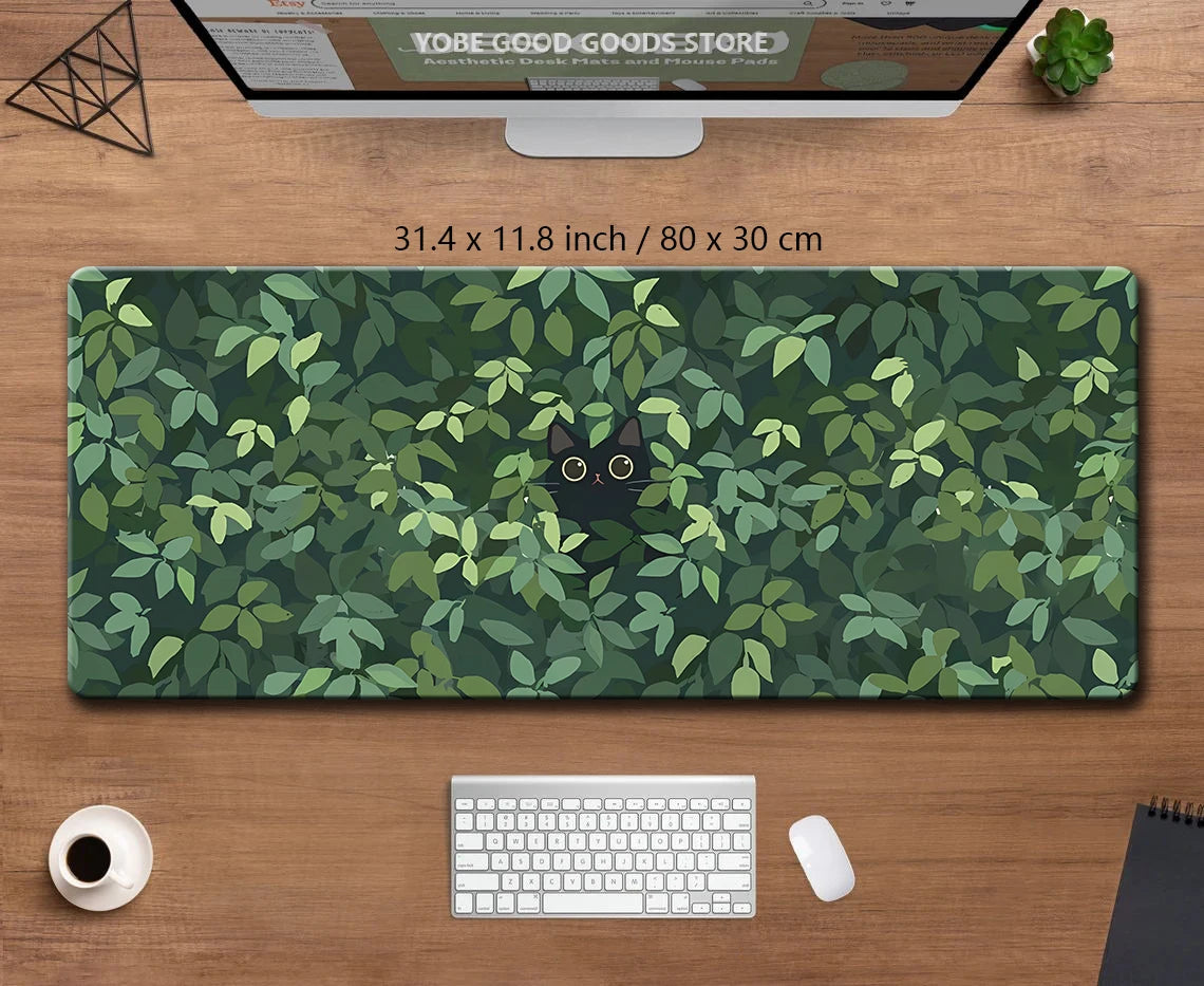 Cute Cat Mouse Pad 25×29×0.2cm Kawaii Gaming Mousepad Pc Gamer Desk Mat