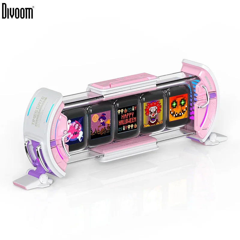 Divoom Times Gate Pixel Art Setup Clock With Smart App Control RGB LED Display Home Desktop Decor Birthday Gift Pixel