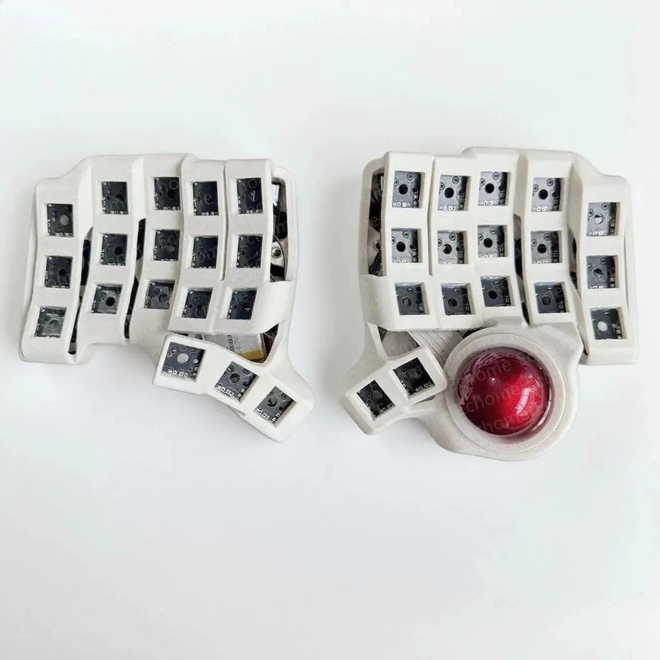 Charybdis Split Keyboard Kit 4x6 Custom Wired/Wireless Hotswap Mechanical Keyboard with Plam Rest/stand/Trackball Game Accessory