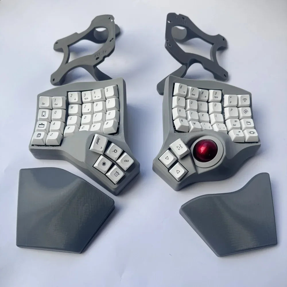 Charybdis 4X6 MK2 Split Keyboard Kit with Palm Pad Custom Hotswap Wireless/wired Bluetooth Trackball Split Mechanical Keyboards