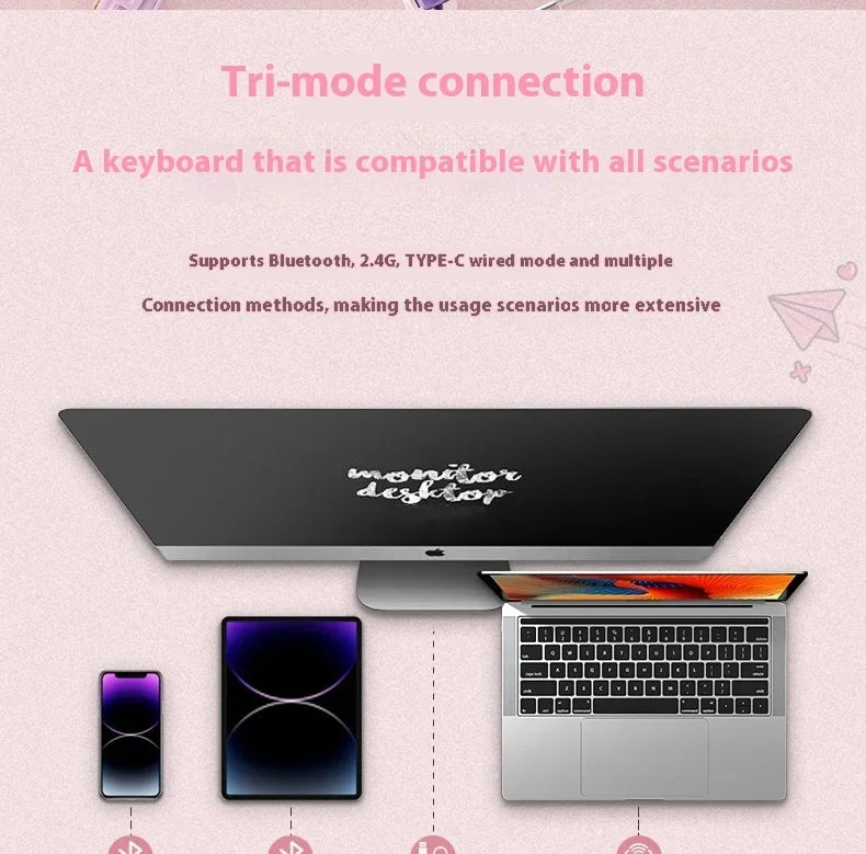 RECCAZR Paper Plane66 R66 Mechanical Keyboard Kit Aluminum RGB Gasket Structure Hot Swap with Control Knob Tri-mode Keyboard