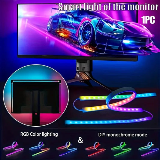 RGB Gaming Lights Strip Monitor Backlight LED Display Sync PC Screen Ambient Lighting APP Synchronization Decor Game Room Party