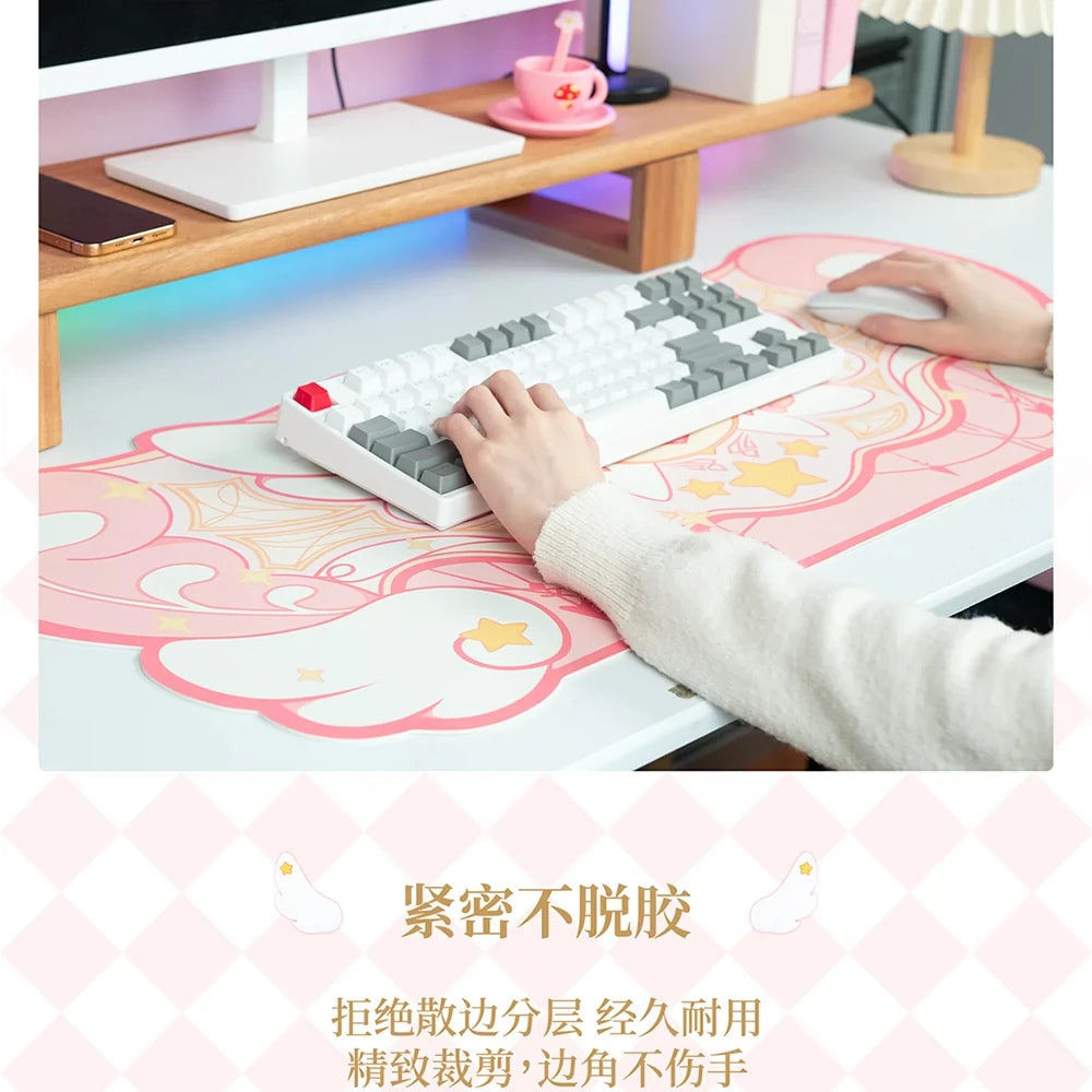 Cartoon Cute Gaming Mouse Pad Oversized Office Study Computer Keyboard Rubber Desk Mat Girls Hand Rest Wrist Pads Table Mat