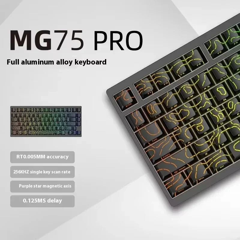 For IROK MG75 PRO/MAX Mechanical Keyboard Magnetic Switch Rgb Hot Swap Aluminum Rt0.005  Custom PC Gifts