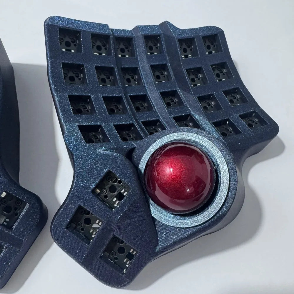 Charybdis Split Keyboard Kit 4x6 Custom Wired/Wireless Hotswap Mechanical Keyboard with Plam Rest/stand/Trackball Game Accessory