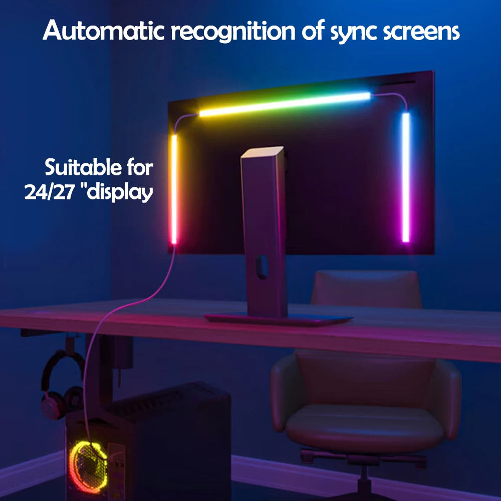RGB Gaming Lights Strip Monitor Backlight LED Display Sync PC Screen Ambient Lighting APP Synchronization Decor Game Room Party