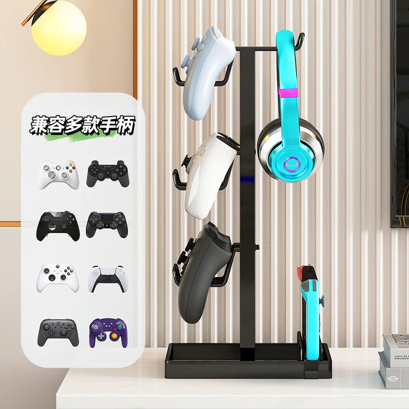 Multi-Tier Game Controller Holder Ideal Gamer Gift Controller Organizer for PlayStation 5 PS4 Xbox Headphone Desk Storage