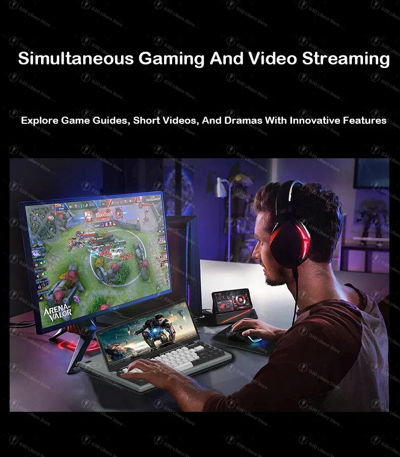 68 Keys Gaming Mechanical Keyboard 12.3'' IPS Touch Screen with Camera and Speaker RGB Support Hot Swappable  Ergonomic Design