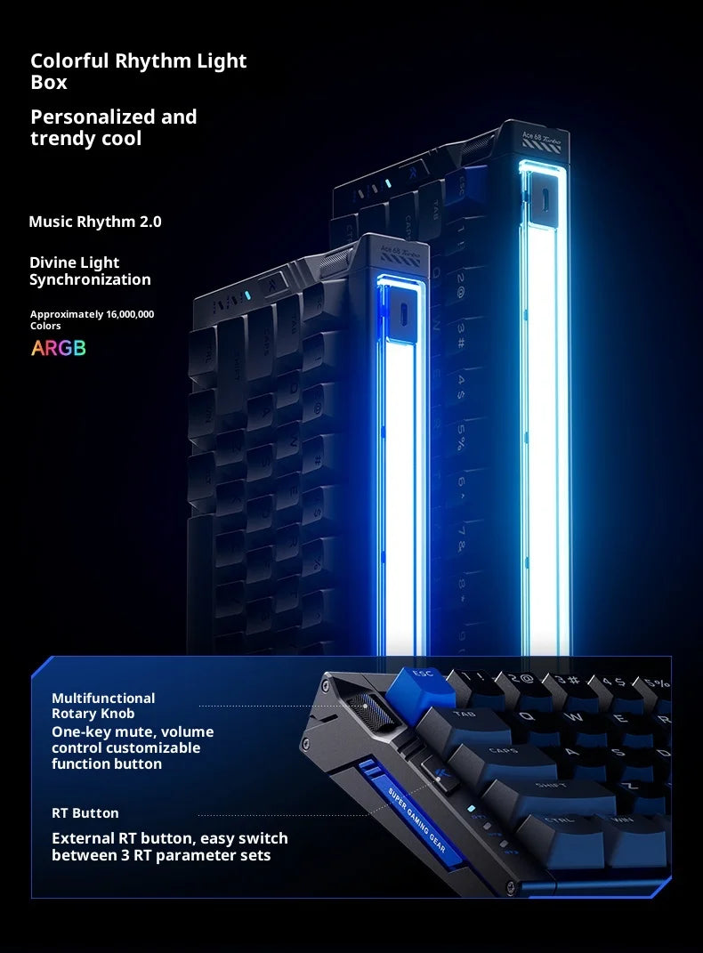 MCHOSE ACE68 Turbo Mechanical Gaming Keyboard Customized 0.001mm Rapid Trigger RGB 16K Polling Rate Low latency high precision