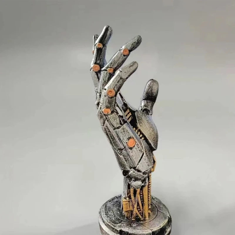 Controller Holder Cyberpunk Mechanical Hand Device Stand Game Desk Storage Creative Mechanical Simulated Robot Hand Sculpture