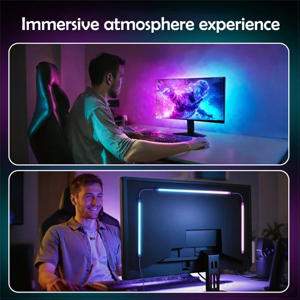 RGB Gaming Lights Strip Monitor Backlight LED Display Sync PC Screen Ambient Lighting APP Synchronization Decor Game Room Party