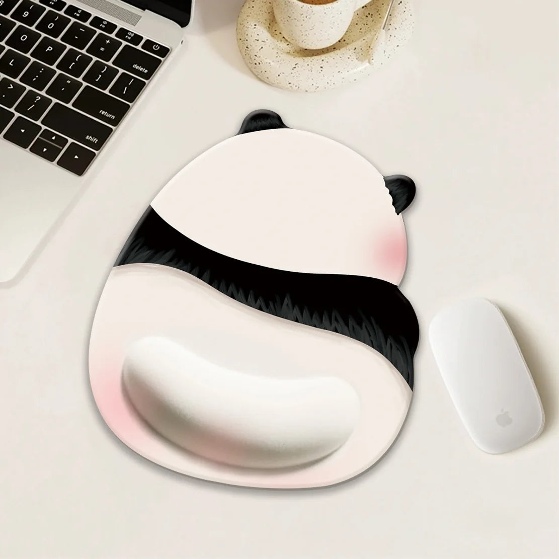Cute Panda Mouse Pad 2024 New Wrist Pad Girl New Anti Slip Comfortable Desktop Computer Laptop Office Mouse Gaming Accessories