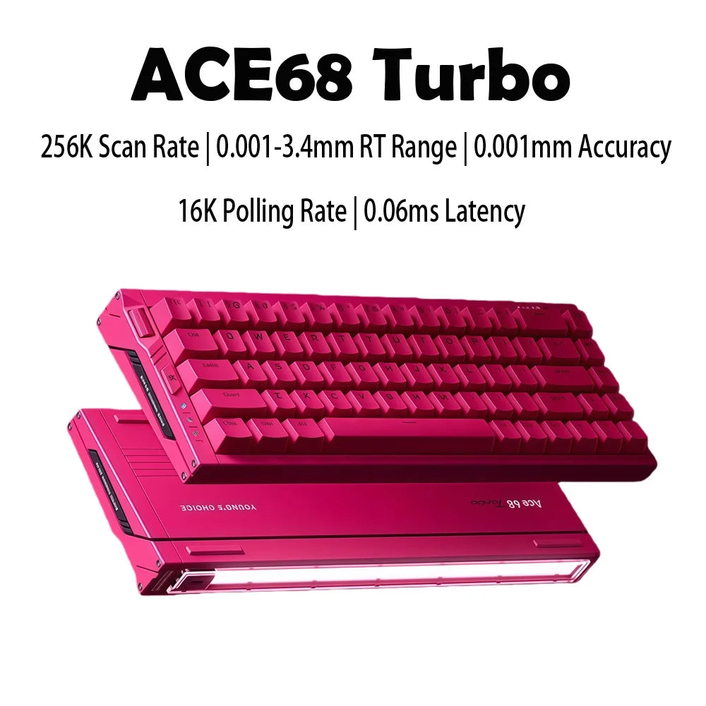 MCHOSE ACE68 Turbo Mechanical Gaming Keyboard Customized 0.001mm Rapid Trigger RGB 16K Polling Rate Low latency high precision