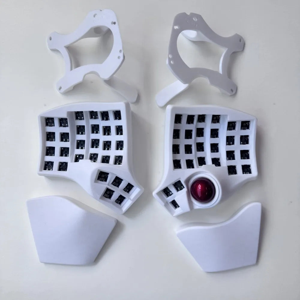 Charybdis Split Keyboard Kit 4x6 Custom Wired/Wireless Hotswap Mechanical Keyboard with Plam Rest/stand/Trackball Game Accessory