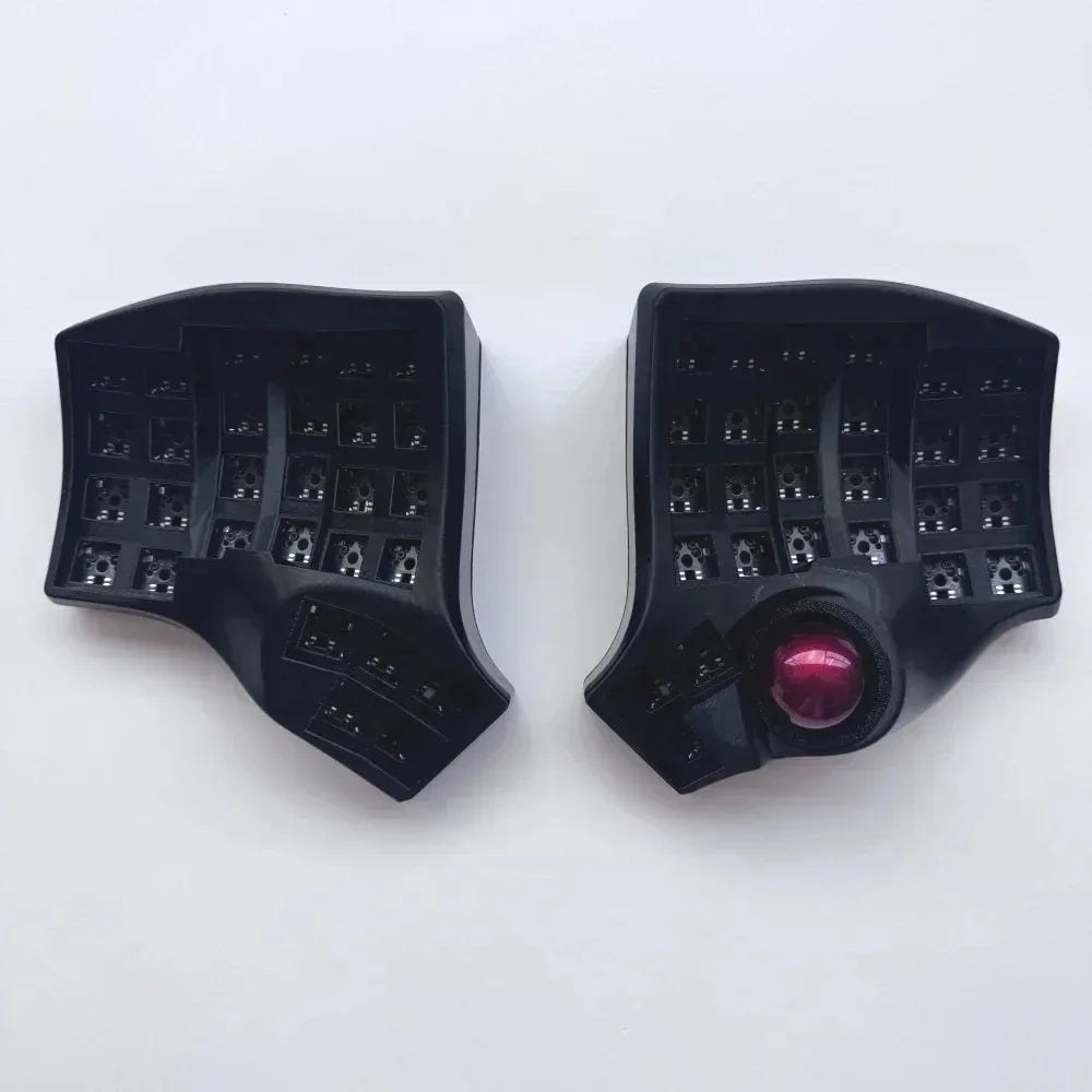 Charybdis Split Keyboard Kit 4x6 Custom Wired/Wireless Hotswap Mechanical Keyboard with Plam Rest/stand/Trackball Game Accessory
