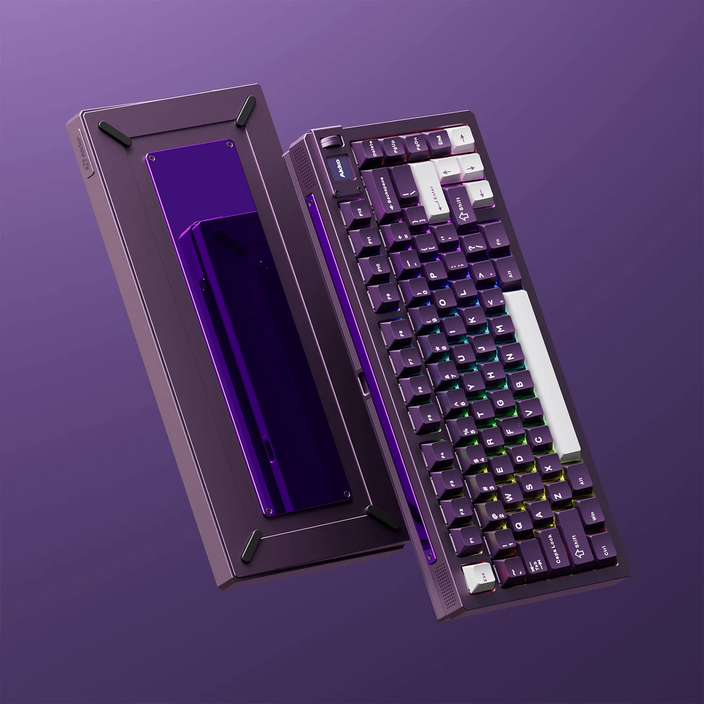 Akko MOD007 V5 HE Magnetic Keyboard with Display Screen 75% Rapid Trigger 0.005mm 8K RGB Gaming Mechanical Keyboard Aluminum CNC