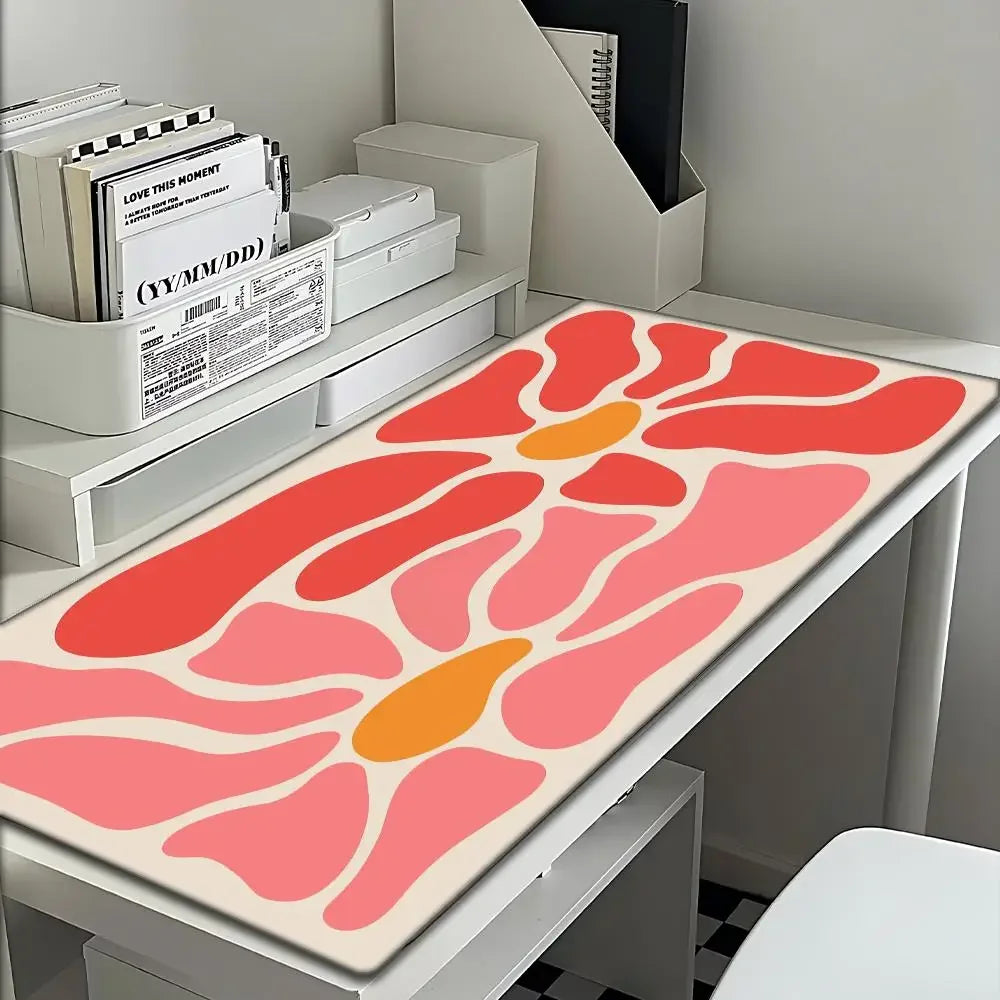 Large computer mouse pad 90x40 Pink Abstract flower office desk mat Gift Game Player desktop accessories Keyboard protection pad