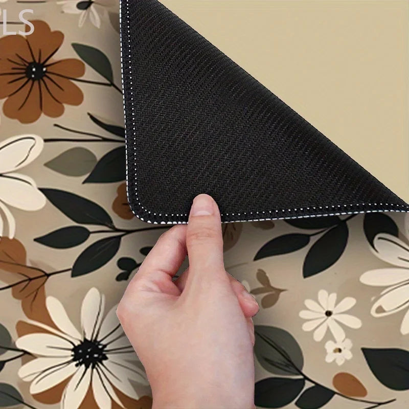 Mouse Pad Non-Slip Large  Mouse Mat with Vintage Daisy Design Stitched Edges Desk Mat for Computer Home Office Gaming washable