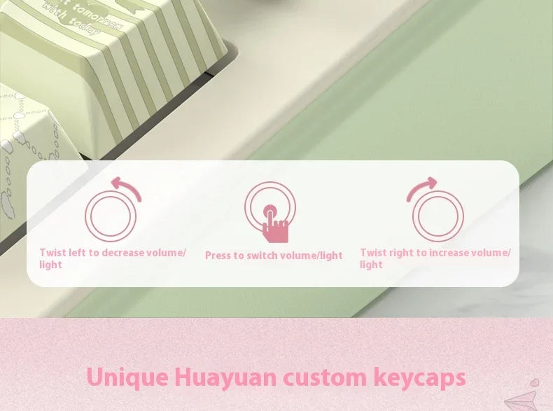 RECCAZR Paper Plane66 R66 Mechanical Keyboard Kit Aluminum RGB Gasket Structure Hot Swap with Control Knob Tri-mode Keyboard
