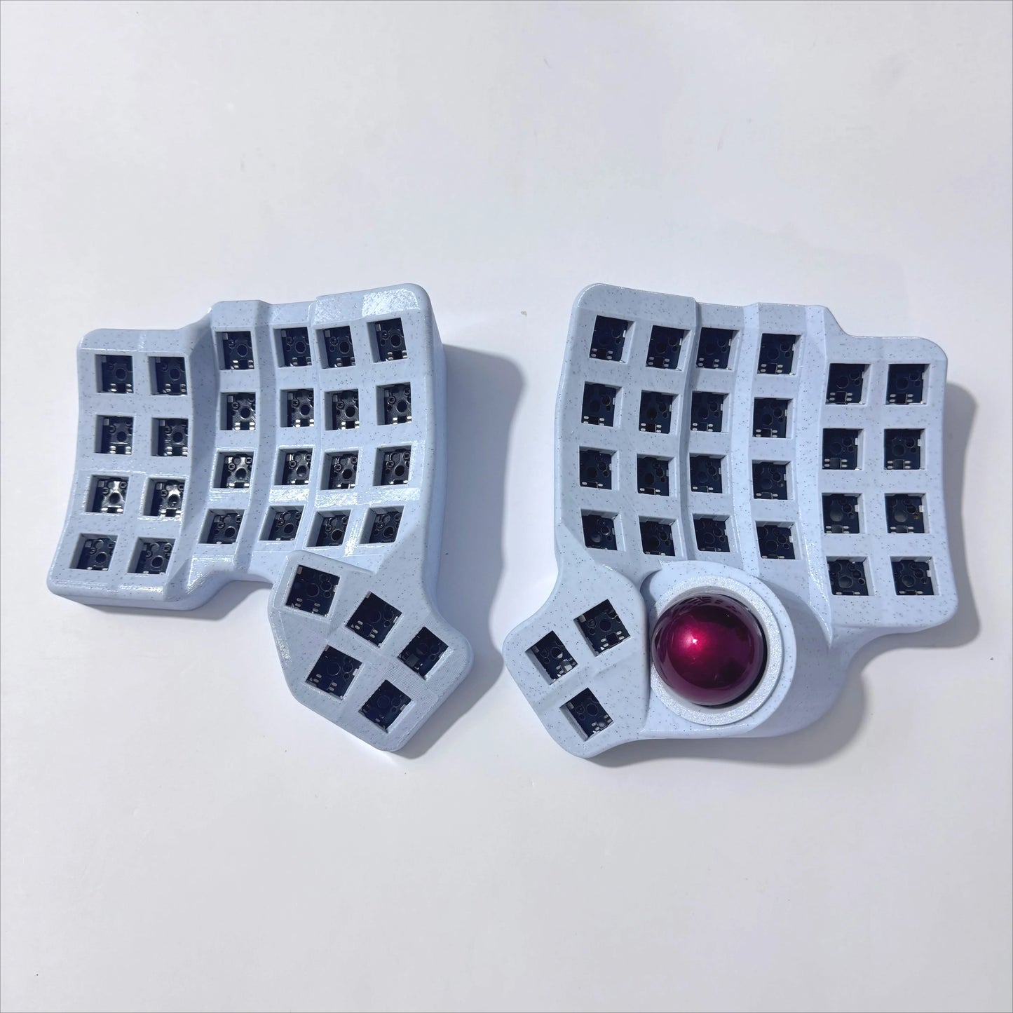Charybdis Split Keyboard Kit 4x6 Custom Wired/Wireless Hotswap Mechanical Keyboard with Plam Rest/stand/Trackball Game Accessory
