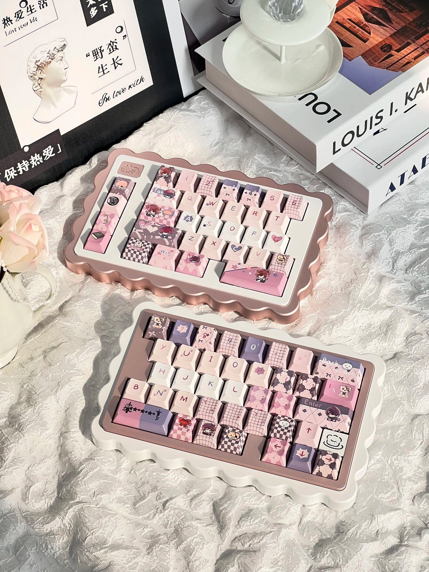 Soda Wireless Split Keyboard Kit Customized Hot Swappble Ergonomics Tri-Mode Split Keyboard for VIAL Left Right Hand Keyboard