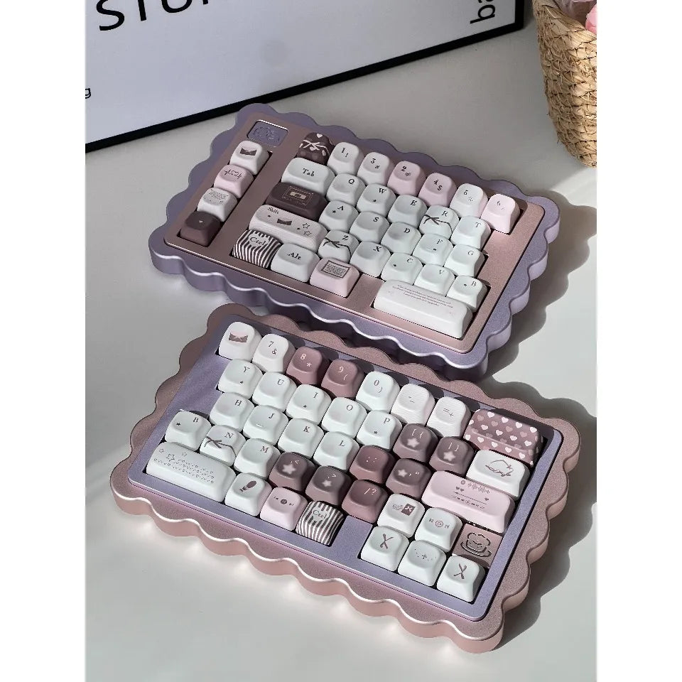 Soda Wireless Split Keyboard Kit Customized Hot Swappble Ergonomics Tri-Mode Split Keyboard for VIAL Left Right Hand Keyboard