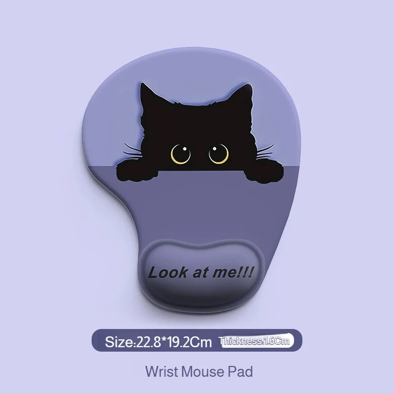 Cartoon Animal Mouse Pad Dirty Resistant  Non-Slip Base Ergonomic Wrist Pad Comfortable Mouse Pad for Typist,Office,Gaming Use