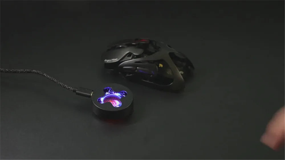 Angry Miao Infinity Gaming Wireless Mouse Hot-Swappable PAW3950 Dual 8K Wired Tri-Mode Mirror Shadow
